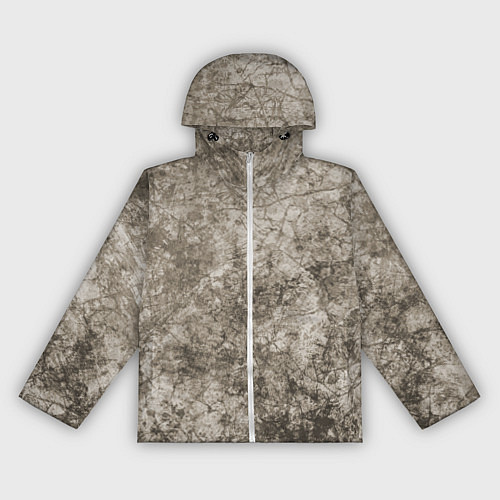 Женская ветровка Абстракция - серый грязный гранж / 3D-Белый – фото 1