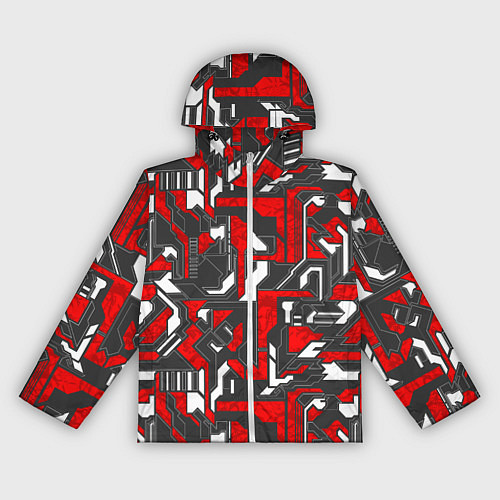 Женская ветровка Абстракция геометрический паттерн / 3D-Белый – фото 1