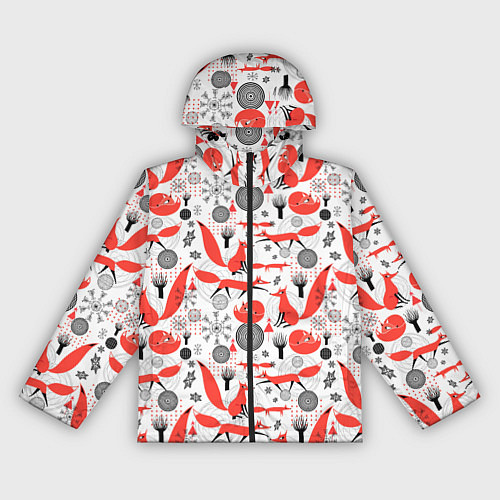 Женская ветровка Лисий узор / 3D-Черный – фото 1