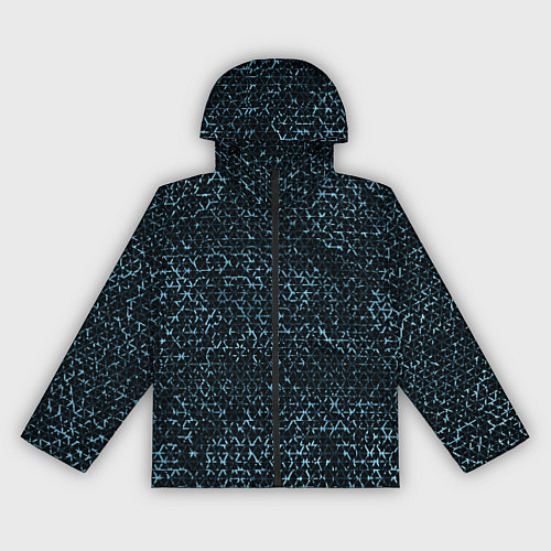 Женская ветровка Чёрный с голубыми вставками текстурированный / 3D-Черный – фото 1