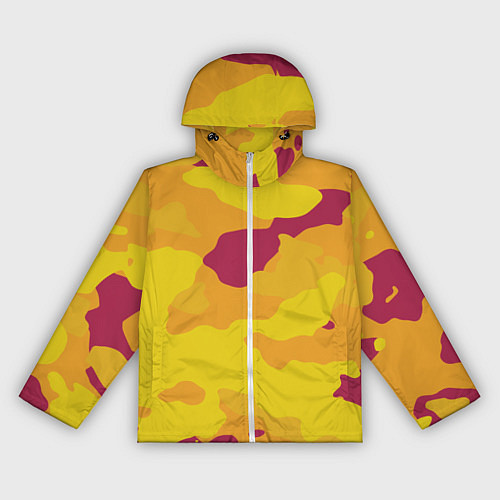 Женская ветровка Камуфляж золото текстура / 3D-Белый – фото 1