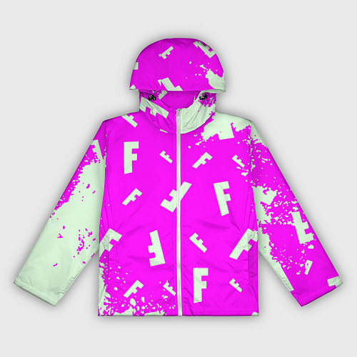 Женская ветровка Fortnite pattern pink / 3D-Белый – фото 1