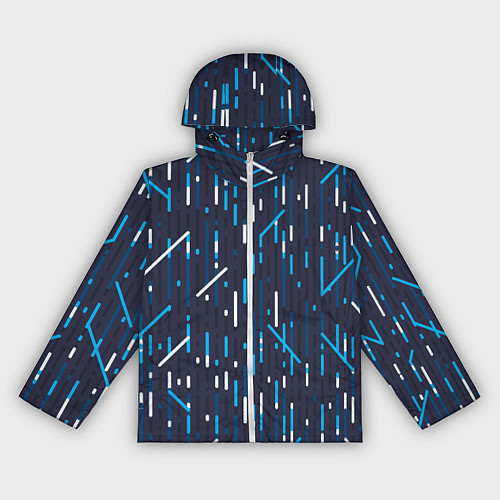 Женская ветровка Паттерн геометрическая абстракция / 3D-Белый – фото 1
