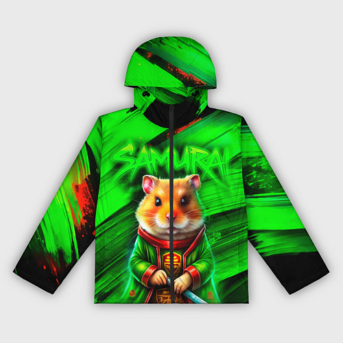Женская ветровка Хомячок самурай / 3D-Черный – фото 1