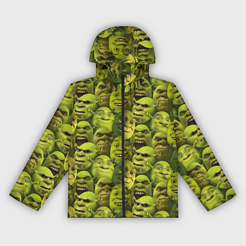 Женская ветровка Шрек - паттерн / 3D-Черный – фото 1