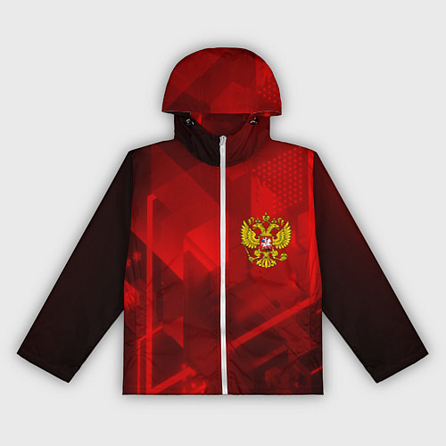 Женская ветровка Россия герб текстура / 3D-Белый – фото 1
