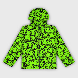 Ветровка с капюшоном женская Nirvana green logo smile, цвет: 3D-черный