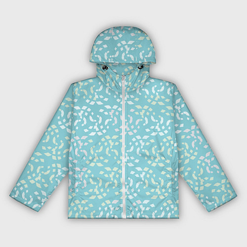 Женская ветровка Мозаика на голубом / 3D-Белый – фото 1