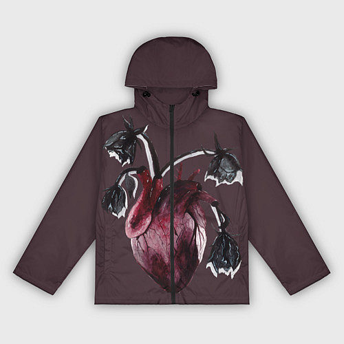 Женская ветровка Увядшее сердце / 3D-Черный – фото 1