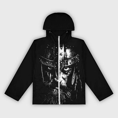 Женская ветровка Суровый викинг в железном шлеме / 3D-Белый – фото 1