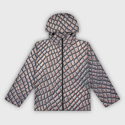 Ветровка с капюшоном женская Кожаный принт, цвет: 3D-черный