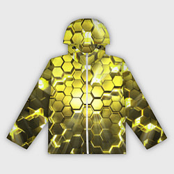 Ветровка с капюшоном женская Золотые соты, цвет: 3D-белый