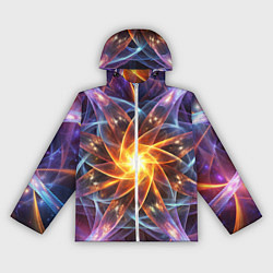 Ветровка с капюшоном женская Закрученная абстракция, цвет: 3D-белый