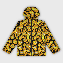 Ветровка с капюшоном женская Гарфилд паттерн, цвет: 3D-черный
