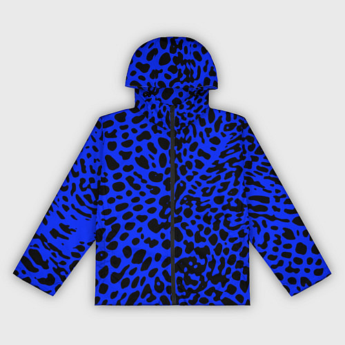 Женская ветровка Ярко-синий с чёрными пятнами / 3D-Черный – фото 1