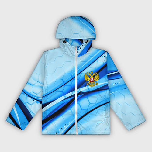 Женская ветровка Герб РФ соты текстура / 3D-Белый – фото 1