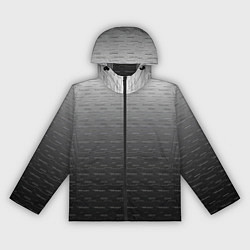 Ветровка с капюшоном женская Тёмно-серый градиент с полосочками, цвет: 3D-черный