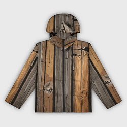 Ветровка с капюшоном женская Old boards, цвет: 3D-черный