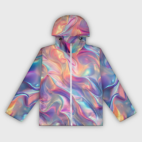 Женская ветровка Перламутровый голографический градиент / 3D-Белый – фото 1