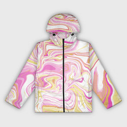 Ветровка с капюшоном женская Абстракция мраморный фон, цвет: 3D-черный