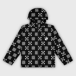 Ветровка с капюшоном женская BMW pattern, цвет: 3D-черный