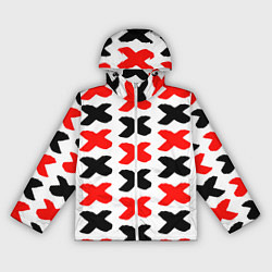 Ветровка с капюшоном женская Крестики, цвет: 3D-белый