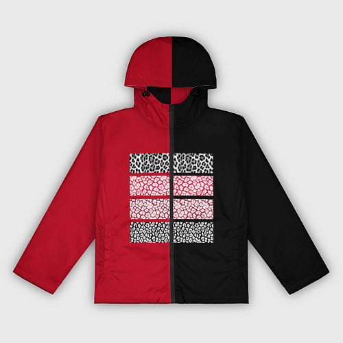 Женская ветровка Черно красная тигровая аппликация / 3D-Черный – фото 1