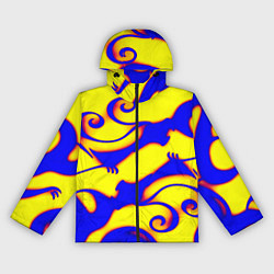 Ветровка с капюшоном женская Аниме драконы неон, цвет: 3D-черный