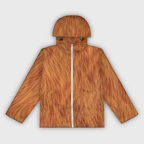 Женская ветровка Рыжий мех лисы / 3D-Белый – фото 1