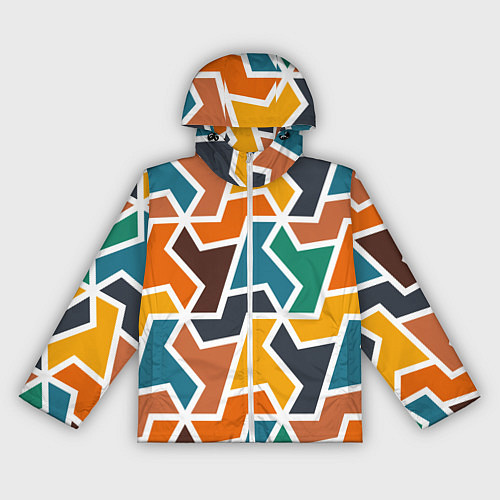 Женская ветровка Геометрический узор разноцветный / 3D-Белый – фото 1