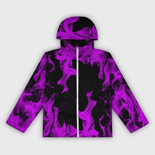 Женская ветровка Неоновый огонь текстура / 3D-Белый – фото 1