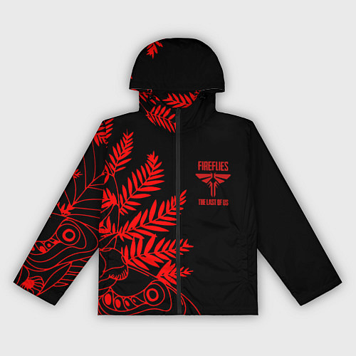 Женская ветровка Последние из нас лого и узор красный / 3D-Черный – фото 1