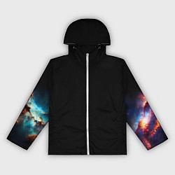 Ветровка с капюшоном женская Руки вселенной, цвет: 3D-белый