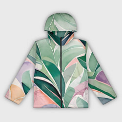 Женская ветровка Листья акварель