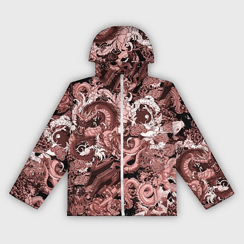 Женская ветровка Драконы в японском стиле / 3D-Белый – фото 1