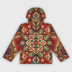 Ветровка с капюшоном женская Узоры советского ковра, цвет: 3D-черный