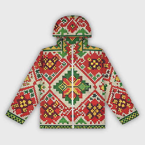 Женская ветровка Классические русские узоры и орнамент / 3D-Белый – фото 1