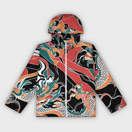 Женская ветровка Дракон контрасты / 3D-Белый – фото 1
