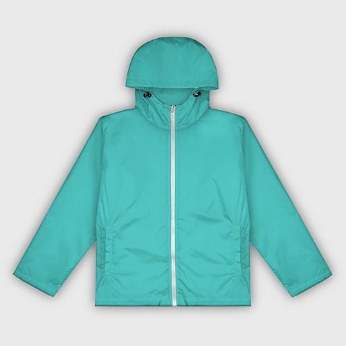 Женская ветровка Эмоция зависть - бирюзовый / 3D-Белый – фото 1