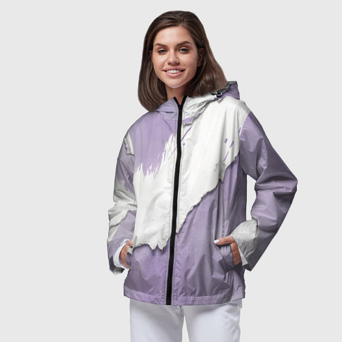 Женская ветровка Штукатурка и лавандовая краска / 3D-Черный – фото 3