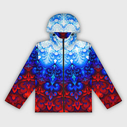 Ветровка с капюшоном женская Душа моя Россия 1, цвет: 3D-черный