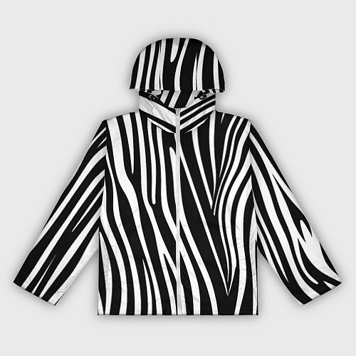 Женская ветровка Полоски зебры / 3D-Белый – фото 1