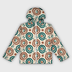 Ветровка с капюшоном женская Паттерн со змеями защищающими луну и солнце, цвет: 3D-белый