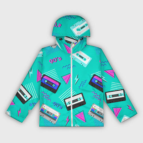 Женская ветровка Бирюзовая кассета из 90-х / 3D-Белый – фото 1