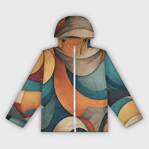 Женская ветровка Абстракция теплые контрасты / 3D-Белый – фото 1