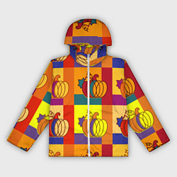 Ветровка с капюшоном женская Тыква разноцветная, цвет: 3D-белый