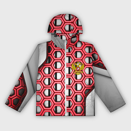 Женская ветровка Россия герб сетка метала / 3D-Белый – фото 1