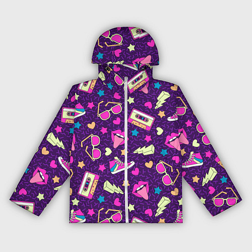 Женская ветровка Ностальгия 90 паттерн / 3D-Белый – фото 1