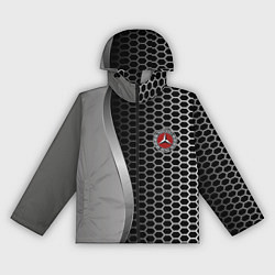 Ветровка с капюшоном женская Mercedes металическая сетка, цвет: 3D-черный