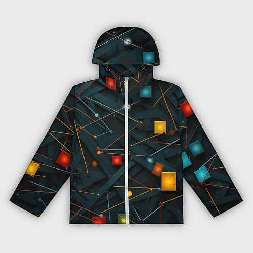 Женская ветровка Геометрическая абстракция / 3D-Белый – фото 1